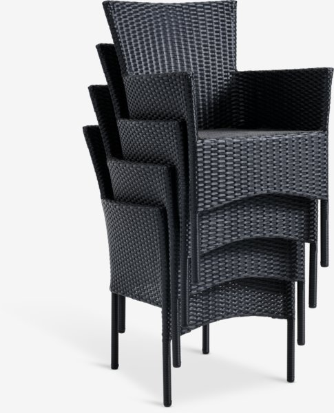 Silla apilable AIDT negro