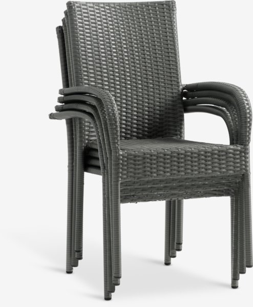 Chaise empilable GUDHJEM gris