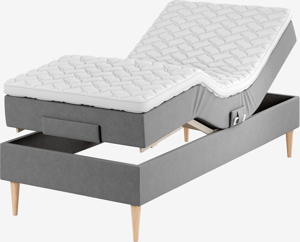 Elevationsseng 180x200cm TONDRA GE45 grå-23 DREAMZONE