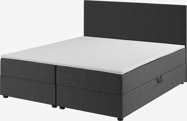 Boxspring 180x200 PLUS C40 opbergruimte grijs-40