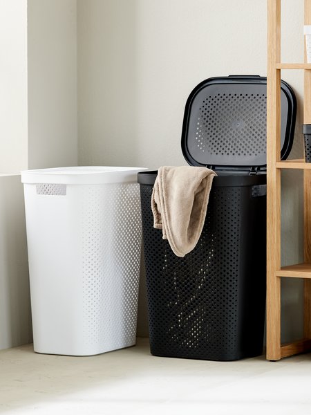 Laundry basket INFINITY plastic black