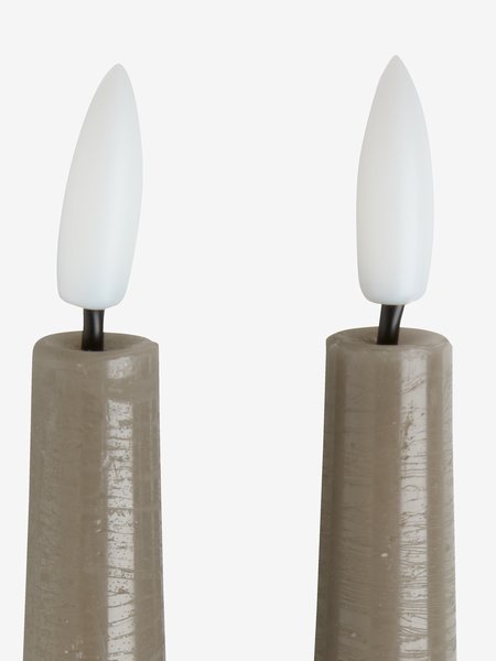 LED taper candle GUDMUND H29cm pack of 2