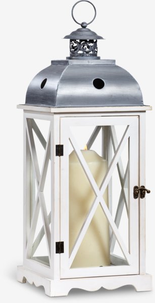 Laterne BOB B22xL22xH58cm weiss