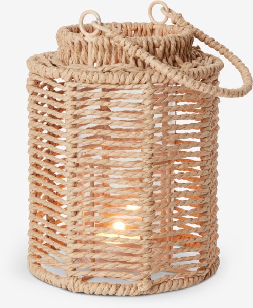 Lantern MANDRUP D15xH20cm natural