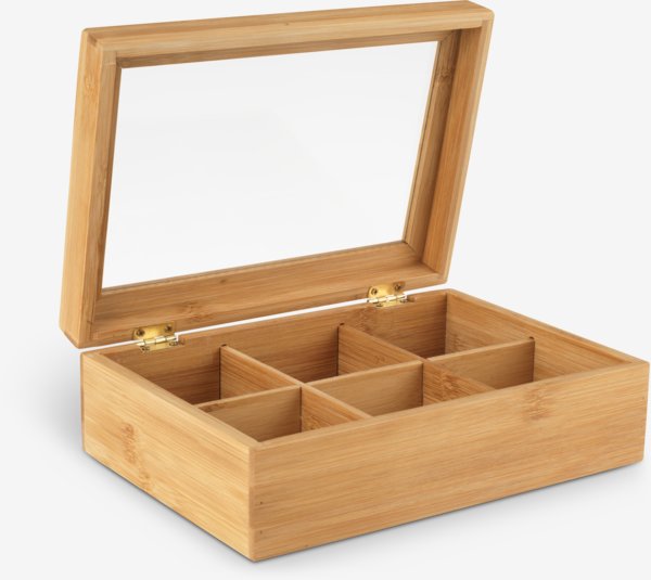 Caja de té STORM A23xL16xA8cm madera