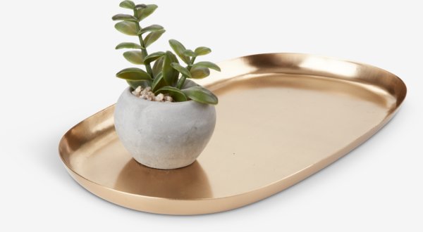 Decorative tray NIELSEN W17xL30cm brass