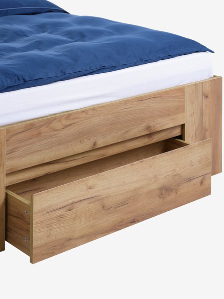 Struttura letto LIMFJORDEN 160x190 cm 3 cassetti rovere nat