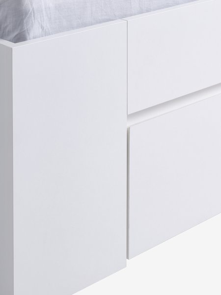 Bed frame LIMFJORDEN 3 drawers King white