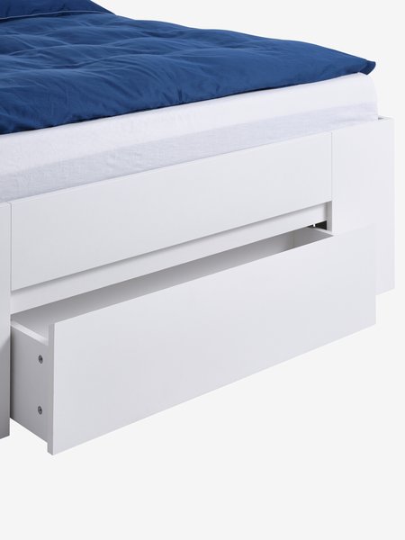 Bed frame LIMFJORDEN 3 drawers King white