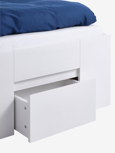 Bed frame LIMFJORDEN Single 2 drawers white