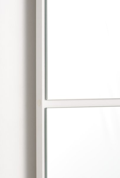 Armadio ODDER 179x201 cm 3 ante scorrevoli specchio bianco
