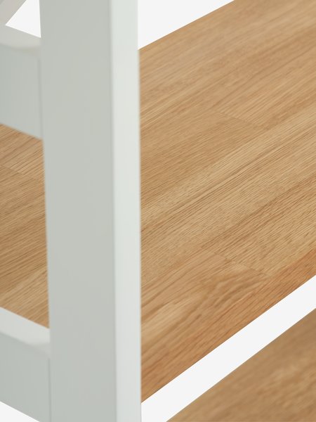 Scaffale INTRUP largo 6 ripiani bianco/rovere