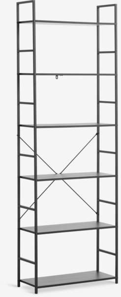 Shelving unit ASTRUP 6 shelves black