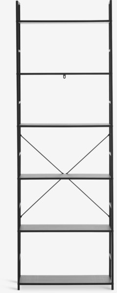 Shelving unit ASTRUP 6 shelves black