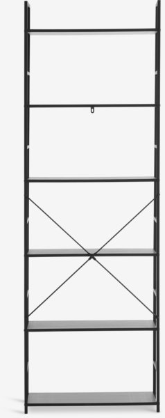 Shelving unit ASTRUP 6 shelves black