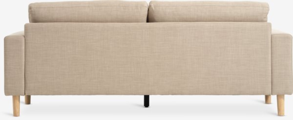 Soffa EGENSE 3-sits sand tyg/ekfärgad