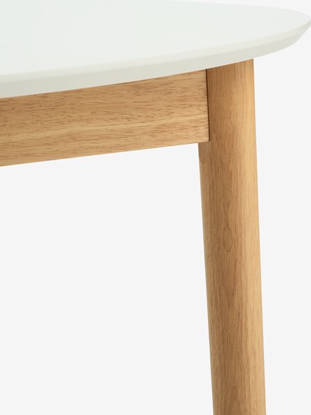 MARSTRAND L200/280 white + 4 PURHUS chairs grey/black