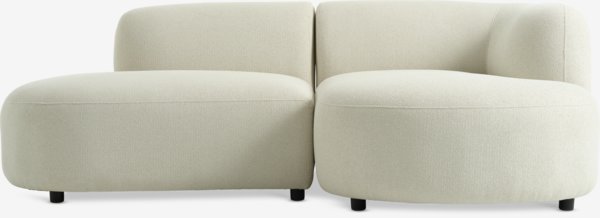 Sofa JYLLINGE Chaiselongue Teddyplüsch beige