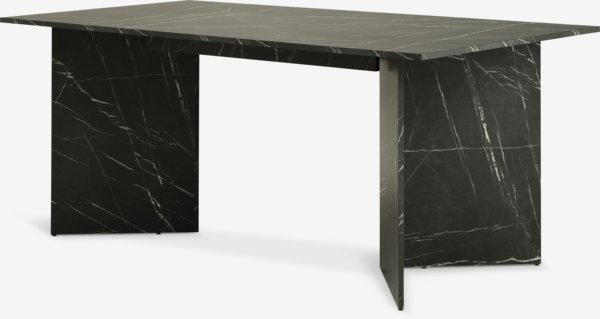 Tavolo KRONDAL 90x180 cm effetto marmo nero