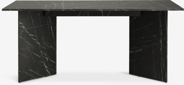Table KRONDAL 90x180 imitation marbre noir