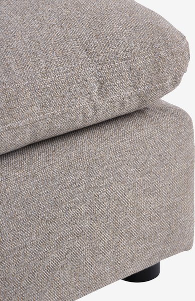 Module canapé LYBY méridienne/pouf tissu sable