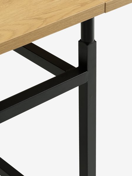 FOLDINGBRO L130 bord varm ek + 4 JONSTRUP stol mörkbrun