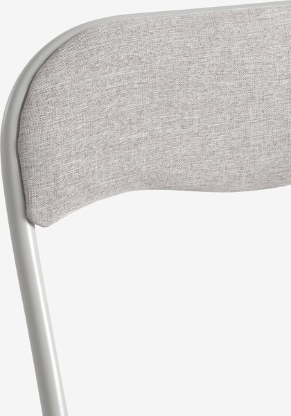 Chaise pliante VOEL tissu sable clair