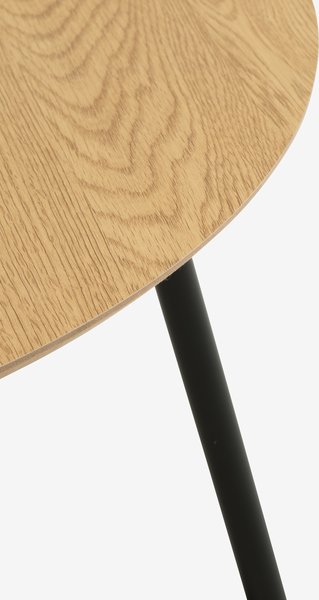 Coffee table NYBO D70 warm oak colour/black