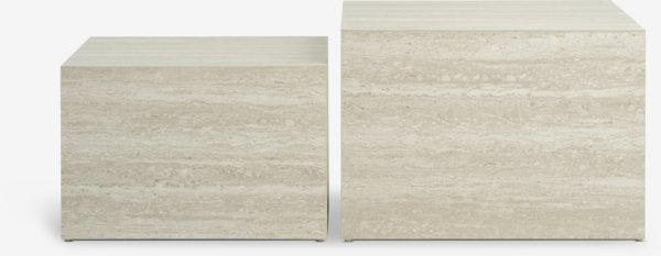 Stolić ROLSTED 58x58/50x50 boja travertin 2kom