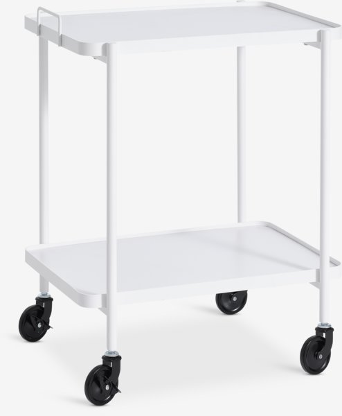 Trolley GANGSTED 2 shelves white