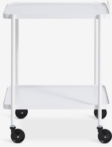 Trolley GANGSTED 2 shelves white