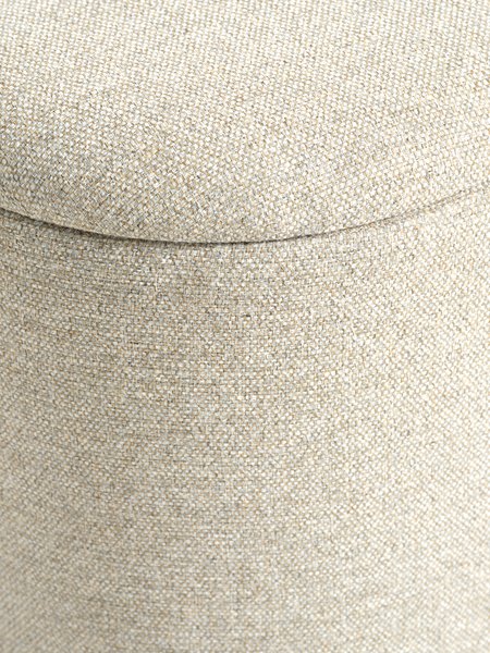 Pouf GISLEV 65x36 avec rangement tissu sable