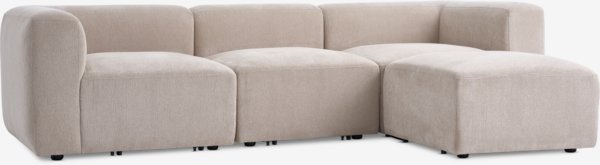 Modulares Sofa SKEJBY Chaiselongue Stoff sand