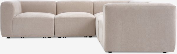 Colțar modular SKEJBY 5 locuri nisipiu