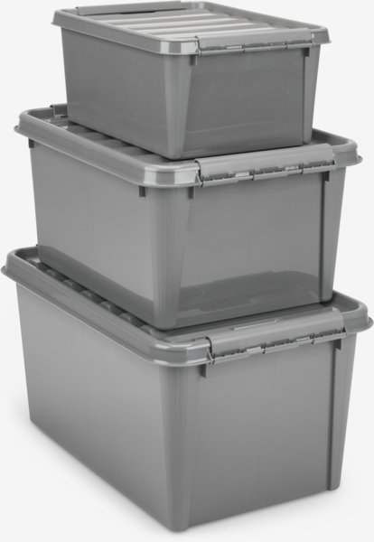 Storage box SMARTSTORE RECYCLED 45 47L w/lid