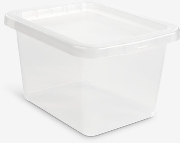 Caixa de arrumação BASIC BOX 9L com tampa transparente