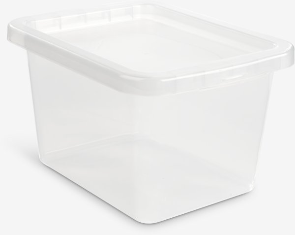 Boîte de rangement BASIC BOX 9L a/couvercle transparent