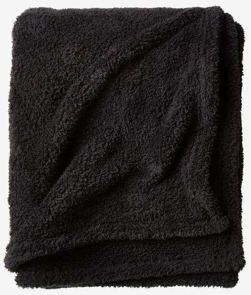 Fleece throw HASSELURT 130x170 black