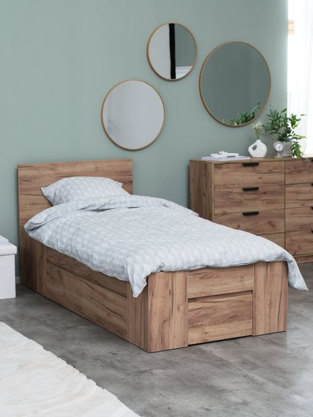 Bedframe LIMFJORDEN 90x200 naturel eiken kleur