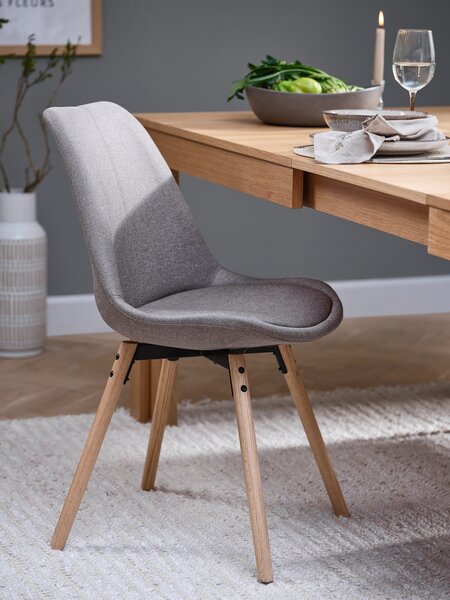 Chaise KASTRUP tissu sable/chêne