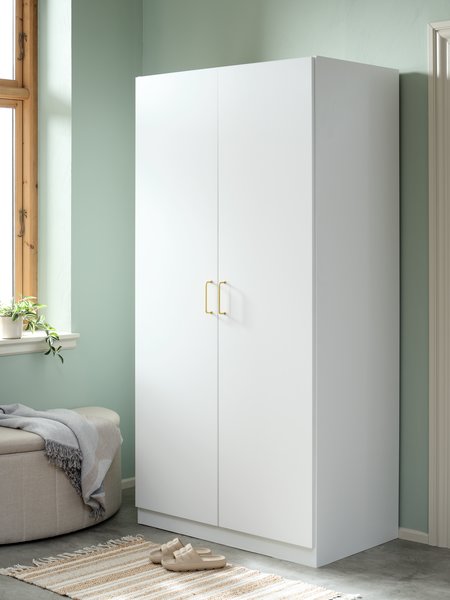 Garde-robe VIBY 101x200 2 portes blanc