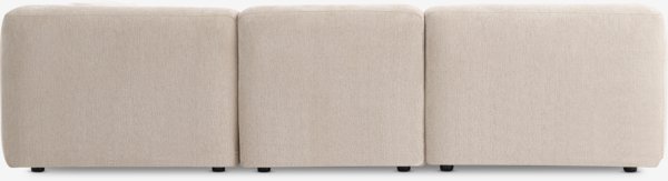 Modular sofa SKEJBY 5 seater open sand fabric