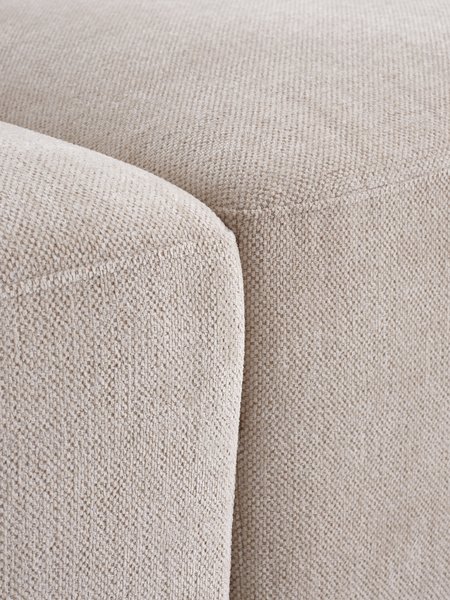 Modular sofa SKEJBY 5 seater open sand fabric