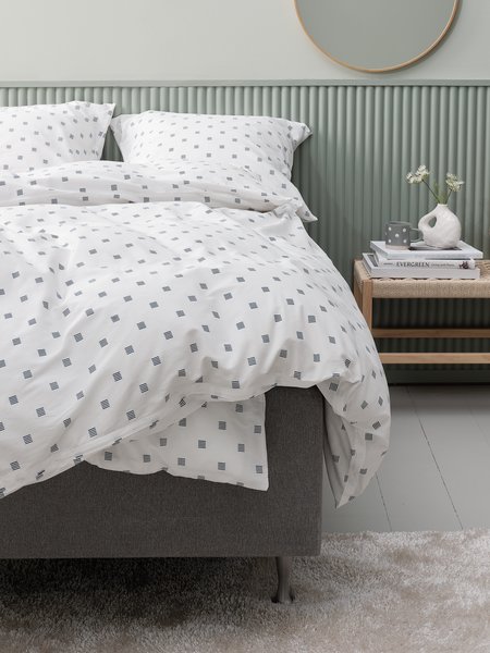 Duvet cover set ANNIKA Double blue/white