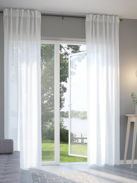 Curtain BOLMEN 1x140x300 crinkle off-white