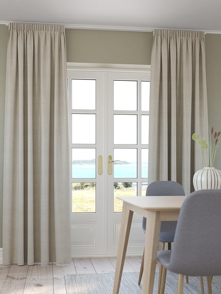 Verdunkelungs-Vorhang LEKA 1x140x300 warm grau