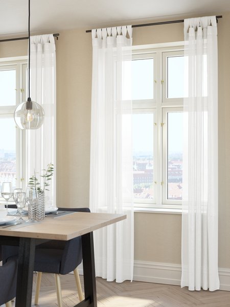 Zavesa STORFOSNA 1x145x300 umazano bela