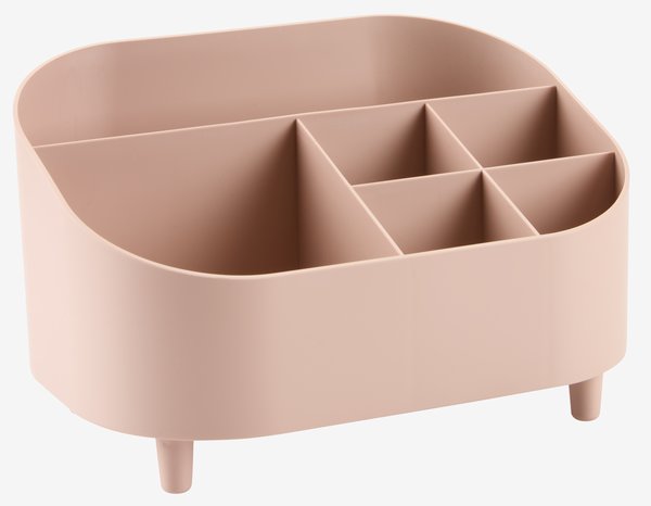 Boîte de rangement HUSUM l22xL16xH14cm rose