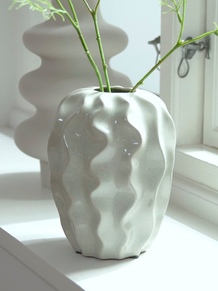 Vase ALEXANDER Ø16xH20cm grå
