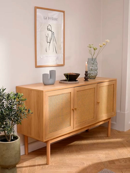 Sideboard HALMSTAD 3 doors oak